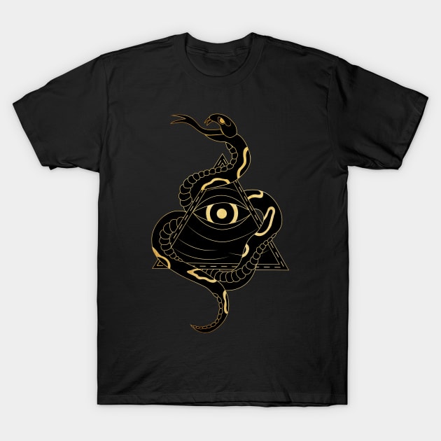Serpent and the Watcher T-Shirt by Gumless